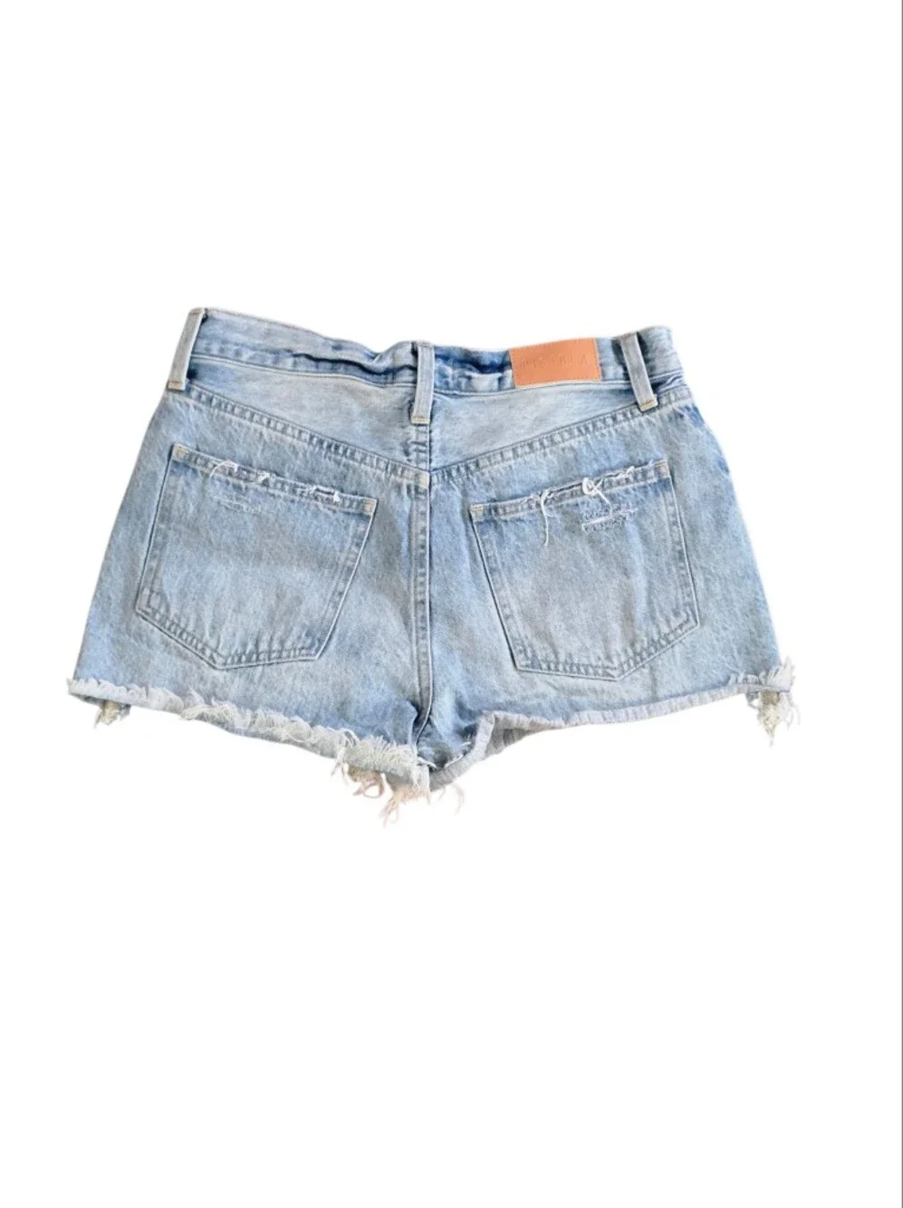 Pistola Light Blue Distressed Denim Cutoff Shorts Denim Size 27